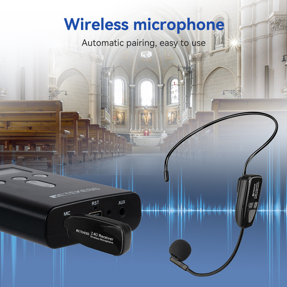 RETEKESS T130P T131P Tour Guide Accessories Wireless Audio Transmitter Receiver Tour Guide Micophone