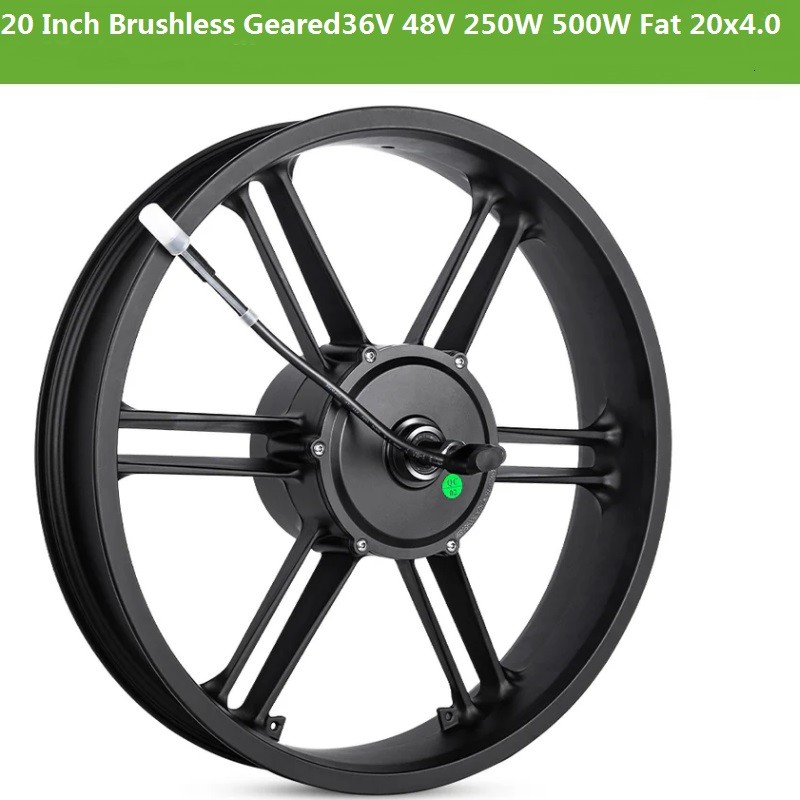 BK29 20" Brushless Geared Hub Motor 36v 48V 250W/500W for 20x4.0 Fat Tire E-Bike/Snow Bike
