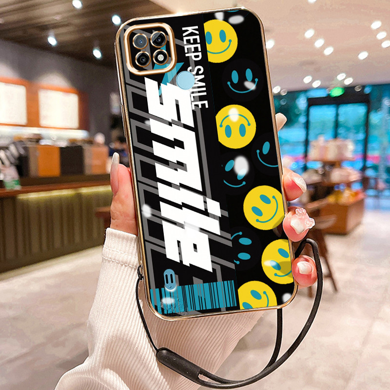 Casing Hp Untuk Realme C21 C21Y C25Y Case Streetwear Trendi Senyum Penyepuhan Cesing silikon Kasing 