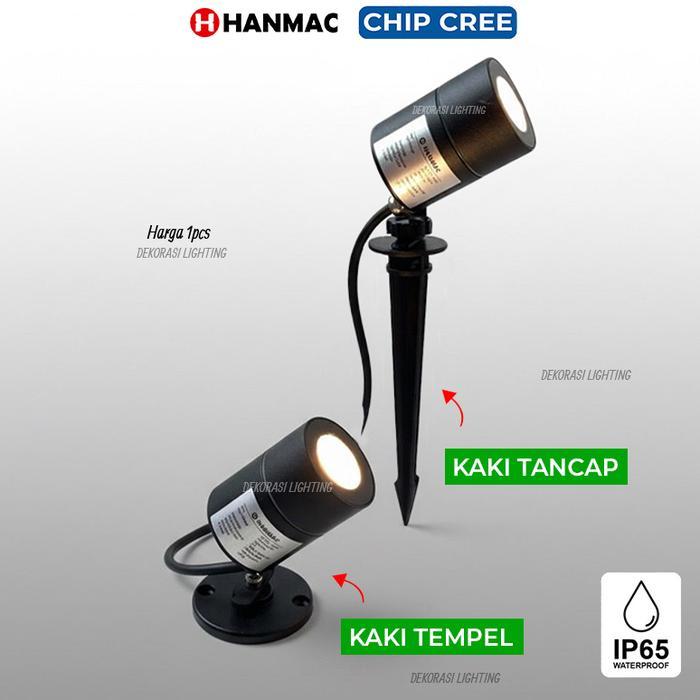 Lampu taman sorot led cree 6.5w spotlight 24 derajat ip65 warm white 3000K 220v tempel plafon