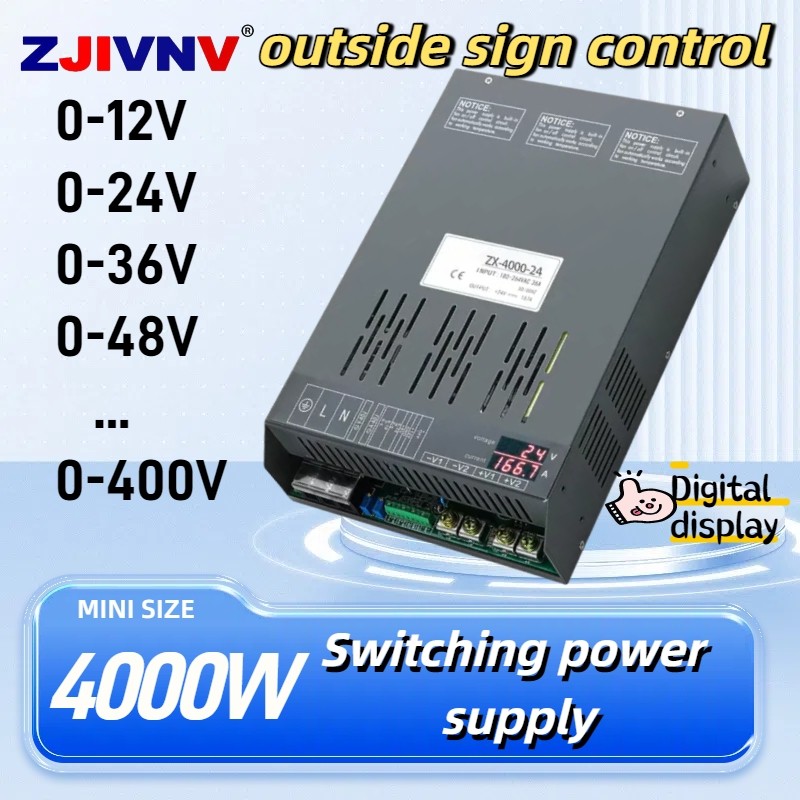 4000W High Power Supply With Digital Display Constant Voltage and current 220vac to DC 24v 36v 48v