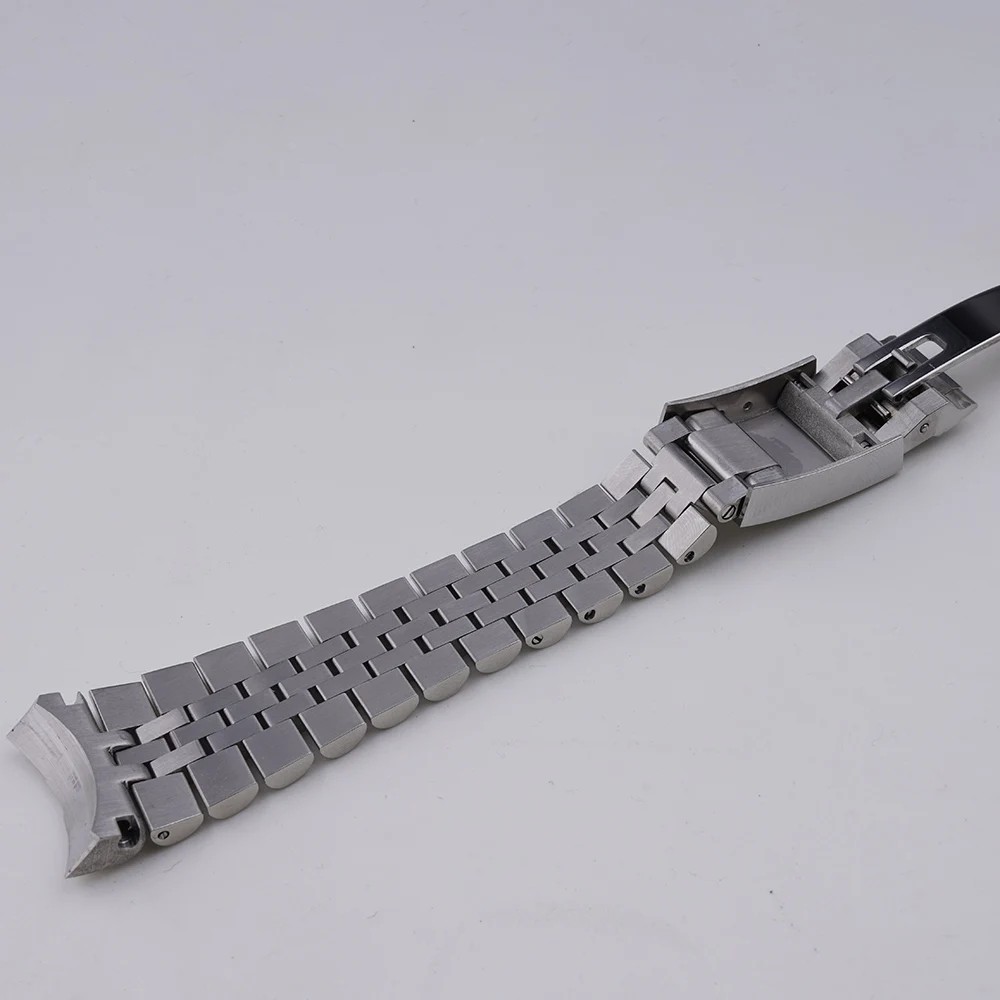 Rolamy 22mm Jubilee Watch Band For Casio MDV-106 MDV-106A MDV-106B MDV106G MDV107 316L Silver Gold