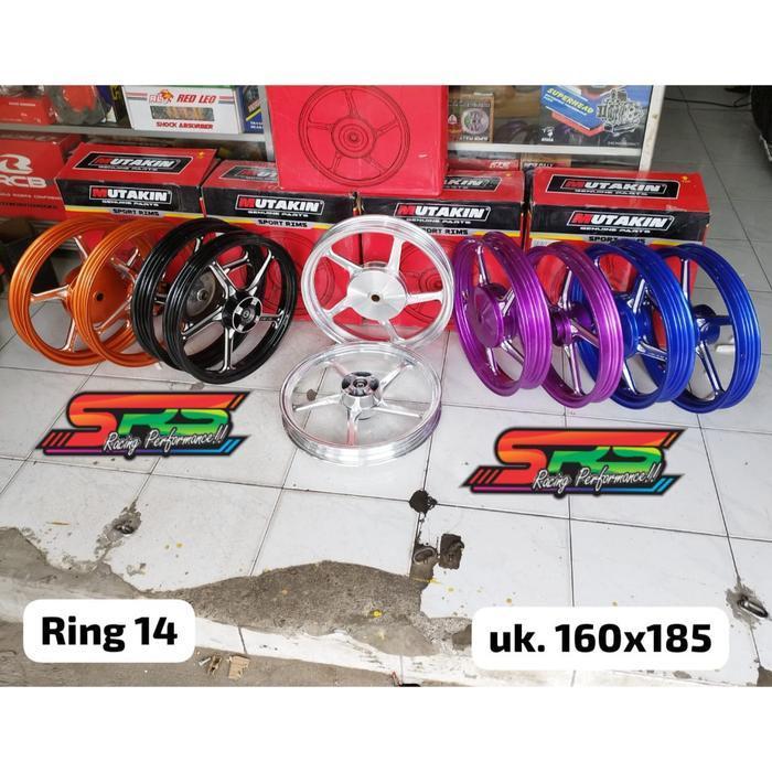 Velg Velek Mutakin Ring 14 Ukuran 160 x 185 CNC Palang 5 Pelek Motor Nouvo Fino 115 Mio Sporty Mio J