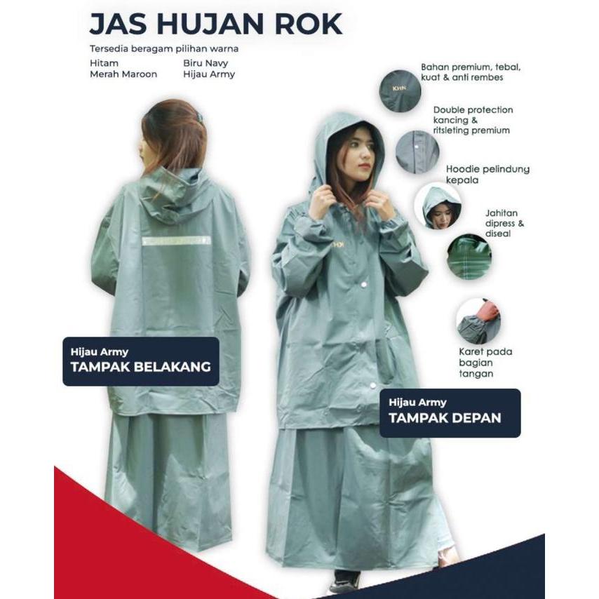 ORIGINAL Jas Hujan KHN Rok READY STOCK