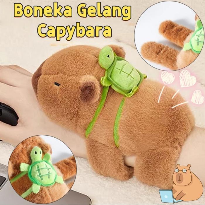 Miniso Toys - Gelang Boneka / Boneka Kapybara / Mainan Mewah Boneka Capybara Gelang Boneka Mainan