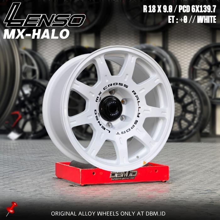 Velg LENSO MX Halo R18 18x9 6x139.7 et +0 White Putih