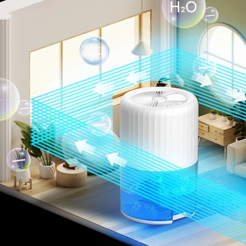 2L Air dehumidifier household semiconductor dehumidifier bathroom dryer colorful mini quiet