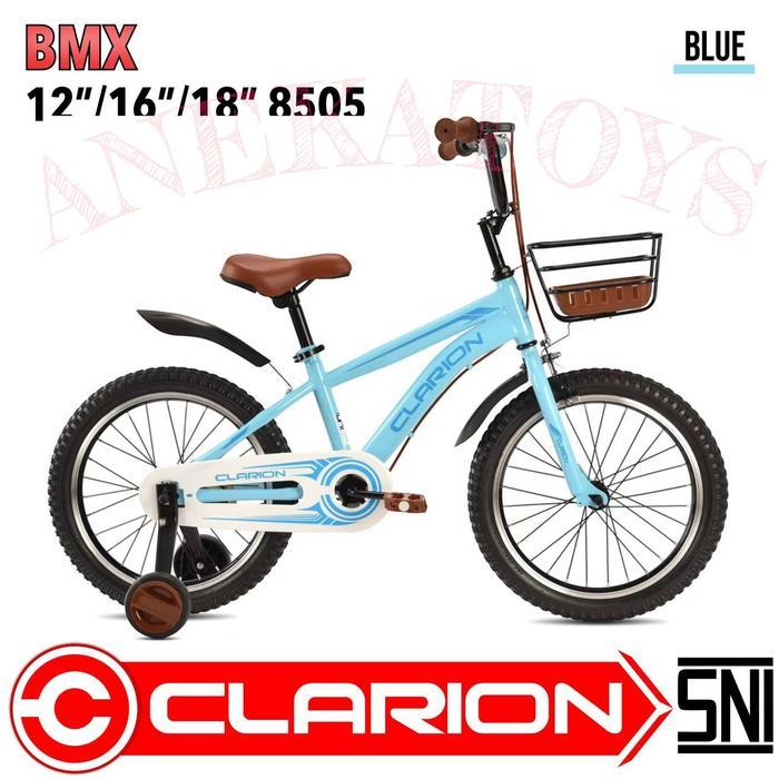 Clarion Sepeda Anak Boys & Girls 8505 BMX 16/18x2.40 Inch Hi-Ten Steel Frame Rem Caliper Tromol