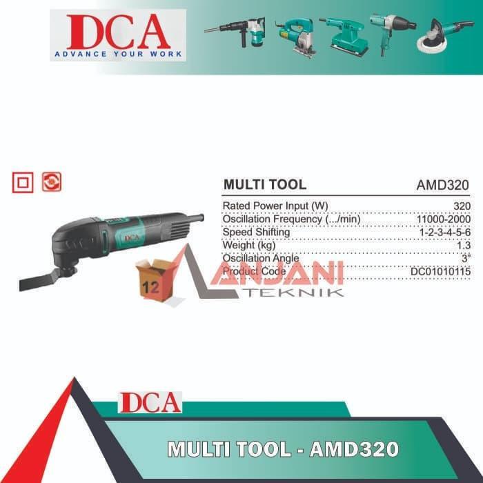 DCA AMD 320 MESIN MULTI CUTTER OSKILASI / MULTI TOOL AMD320