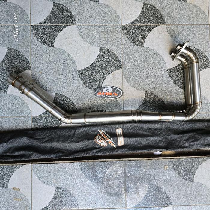 Promo Header Pipa Leher Knalpot Ahrs Stainless Ninja 250 R Karbu