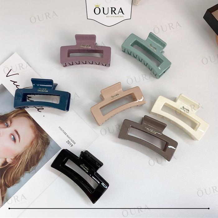 Jepitan Rambut Korea Dewasa Jepit Salon Model Kotak GLOSSY Jedai Plastik Jedai Wanita Jepit Korea
