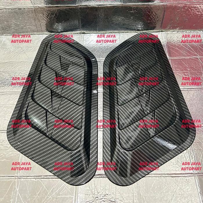 Ready Air Scoop Air Flow Intake Turbo Side Bonnet Carbon Mobil Universal Avanza Xenia Fortuner Calya