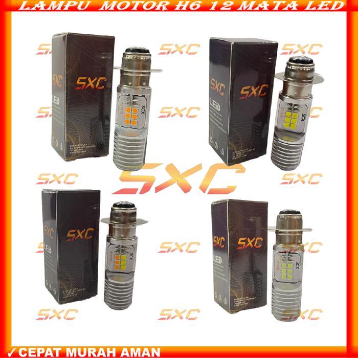 ORIGINAL LAMPU LED MOTOR H6 12 LED TITIK LM02 SXC LAMPU UNIVERSAL MOTOR H6 PREMIUM LAMPU LED MOTOR