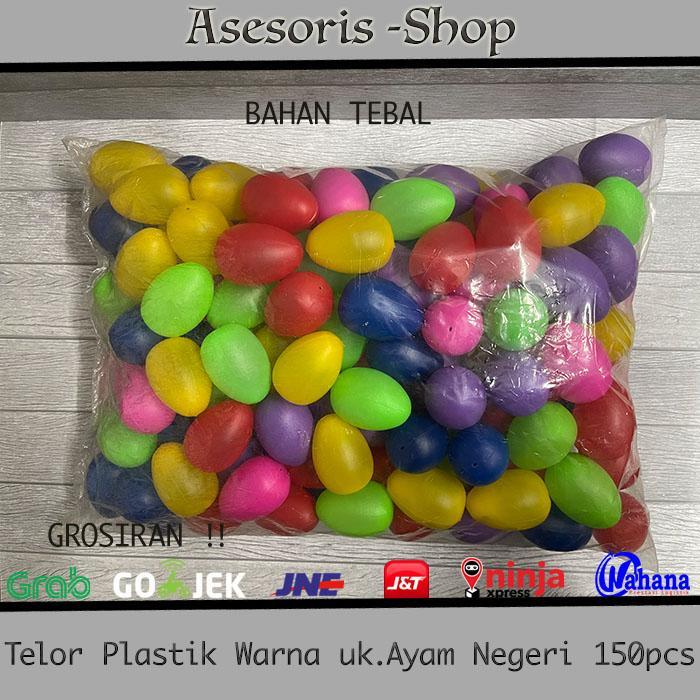 Telur Telor Paskah Plastik Polos Telur Telor Paskah Plastik Warna Warni Tebal Uk. Telor Ayam Negeri