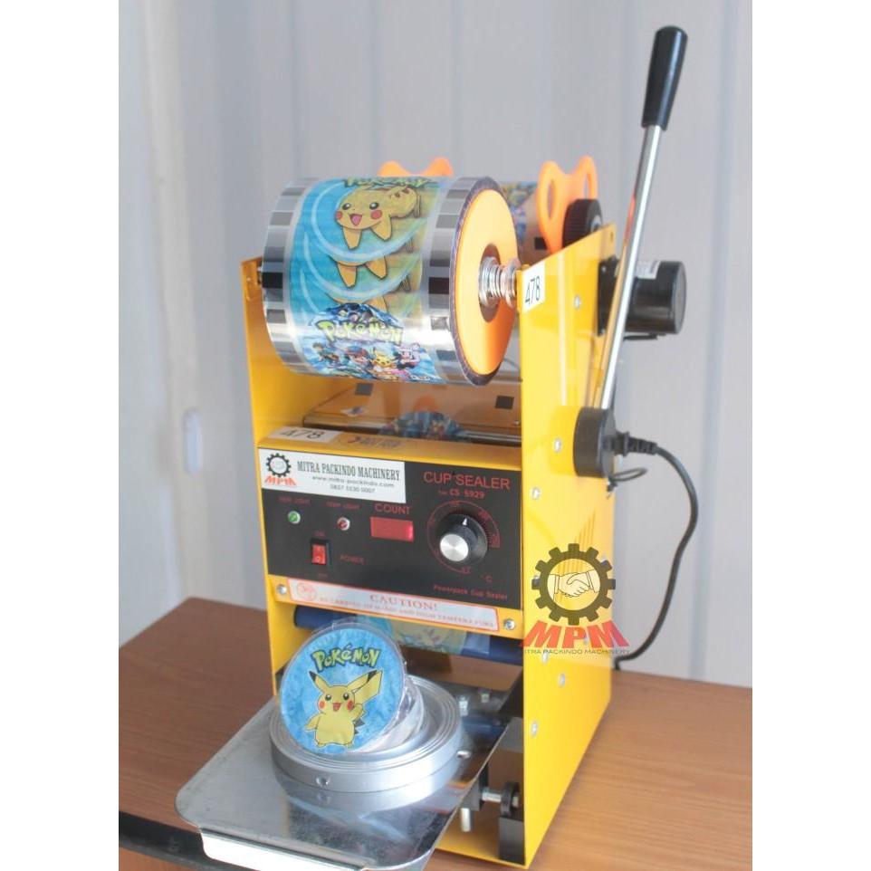Mesin Cup Sealer Pres Tutup Gelas Plastik Semi Otomatis
