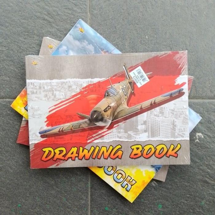 KIKY Buku Gambar Besar A2 Original 10 Lembar Kertas Tebal 27x38 cm Paket 5 Buku untuk Seni Mewarnai