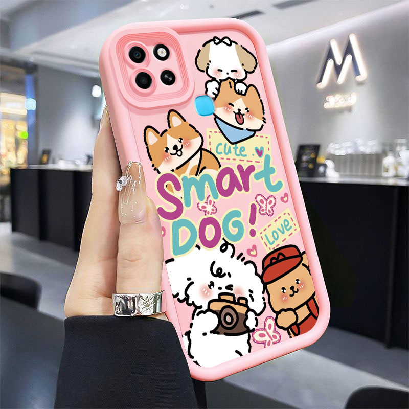 Casing Hp untuk Infinix Smart 6 Case Kamera anak anjing Kasing silikon Cesing Bagus Selfie Kesing So
