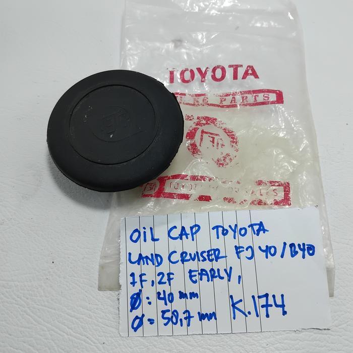 Tutup Oli Toyota Landcruiser FJ40 1F 2F 40MM x 58MM Baru Barang Lama