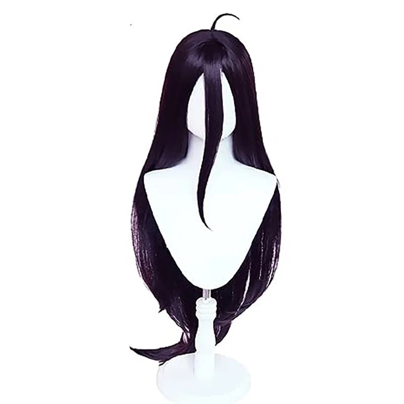 100Cm Albedo Cosplay Wig Anime Overlord Cosplay Albedo Wigs Deep Purple Black Wig Heat Resistant