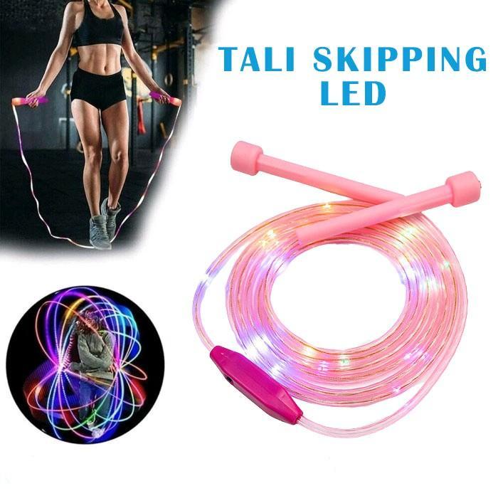 Lompat Tali Skipping Lampu LED Warna Warni Anak Anak Olahraga Skipping Cute Latihan Alat Olahraga