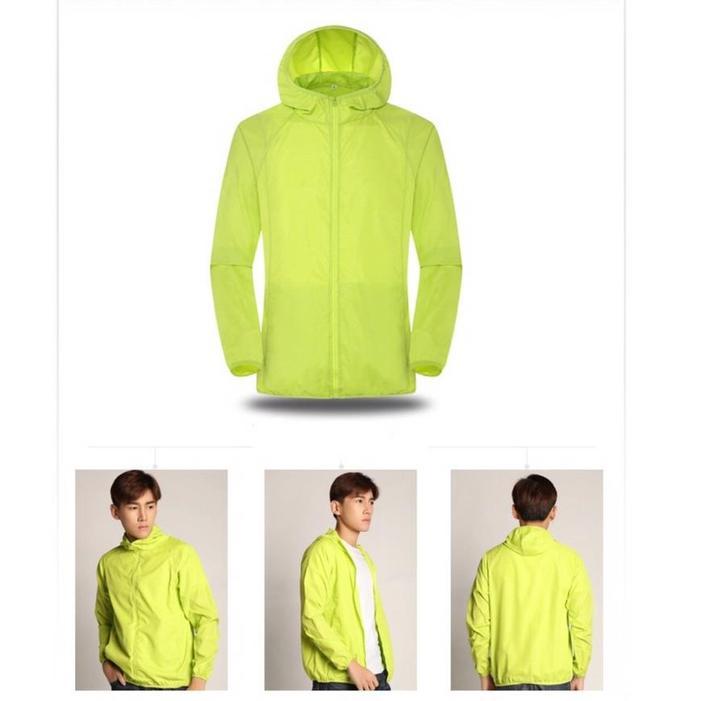 Eiger - Poket Outdoor Jaket Parasut Tipis Tissue Anti Hujan (Waterproof) A