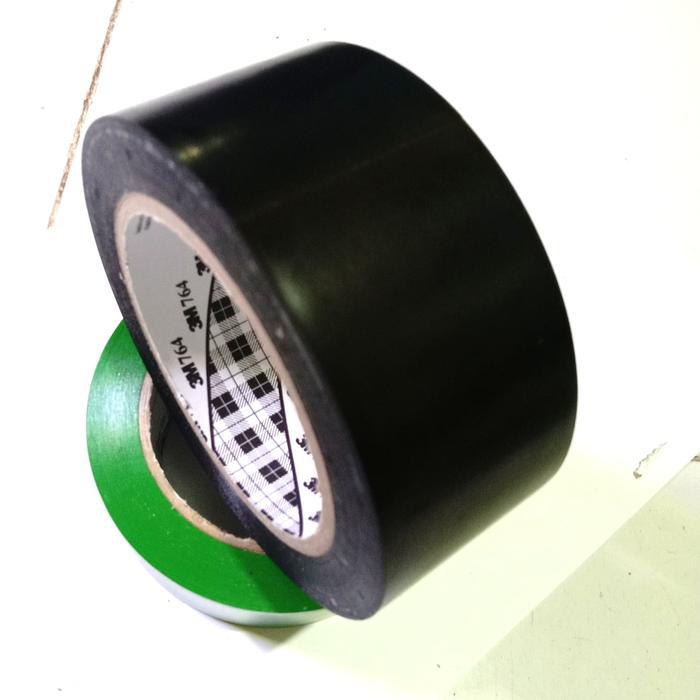LAKBAN LANTAI 3M 764 HITAM-FLOOR MARKING TAPE-ISOLASI LANTAI VINYL 2"