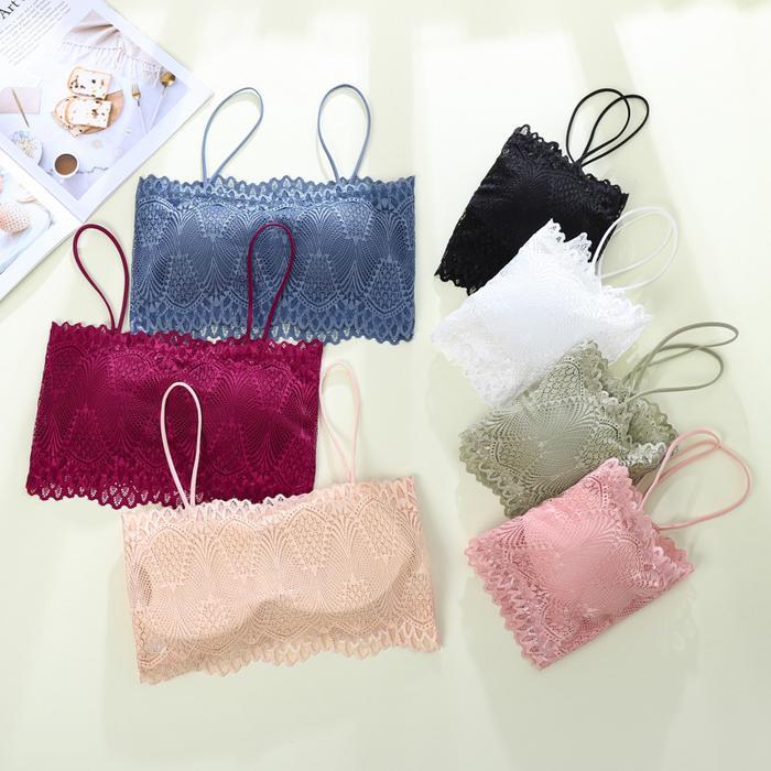 Missoofficial.id BR924 Bh Bra Renda Brukat Seamless Sport Bra BH Wanita Motif Bunga Brokat