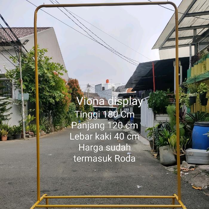 Ekea/Gawang Ekea/Gantungan Baju/Gawang Display/Roda Besi