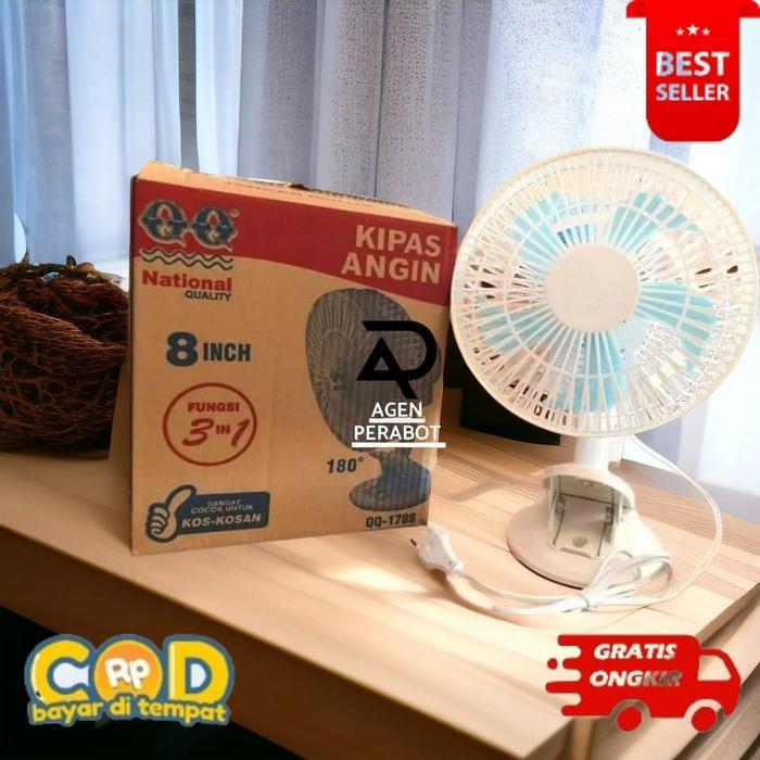 PROMO Kipas Angin QQ Jepit QQ-1788 3in1 Clip Fan 8 inch