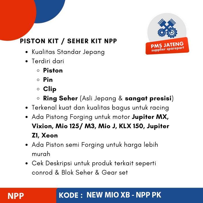 Piston Kit Yamaha New Mio Xb / Mio Xb New Npp Std-200 Seher Paket