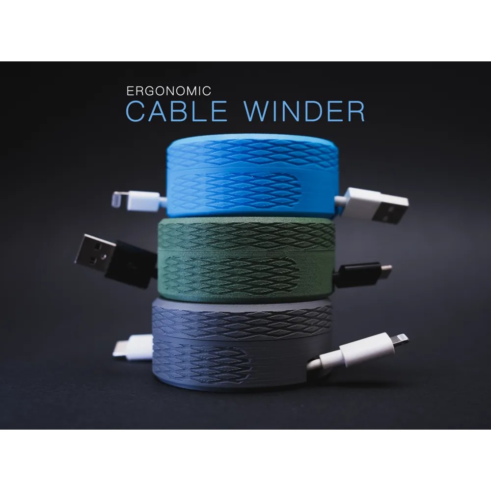 Ergonomic Cable Winder – Cable Winder Organizer, Portable, 3D Print