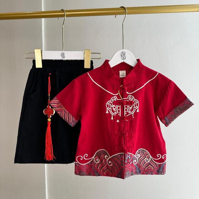 Hock Hanfu Set Setelan Hanfu Anak Laki Laki Baju Imlek Anak Laki Laki Setelan Imlek Anak Laki Laki