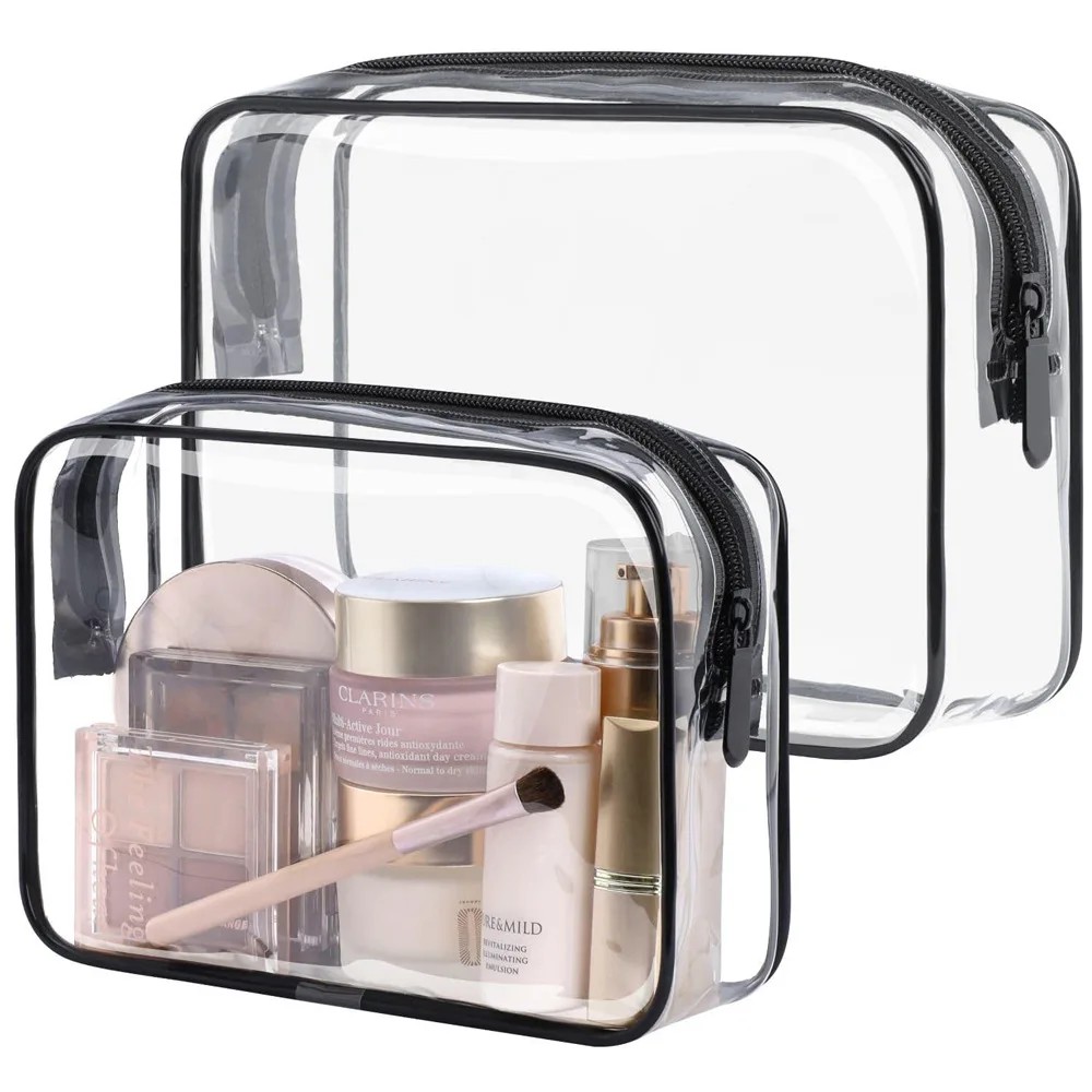 Transparent PVC Waterproof Makeup Bag Three Dimensional Frosted Plastic Storage Bag Daily Use