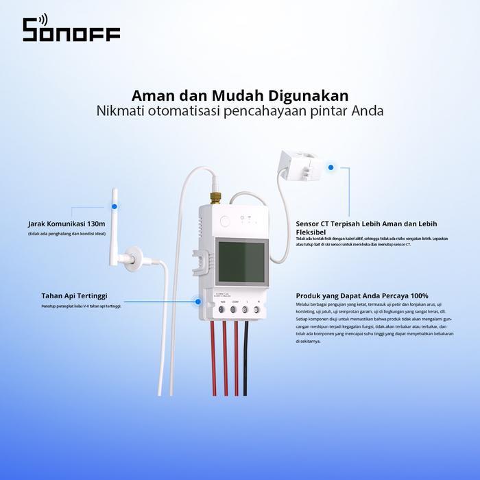Sonoff Smart Switch POWCT POW Ring 100A Smart Power Meter Energy Monitoring Smart Switch Wireless