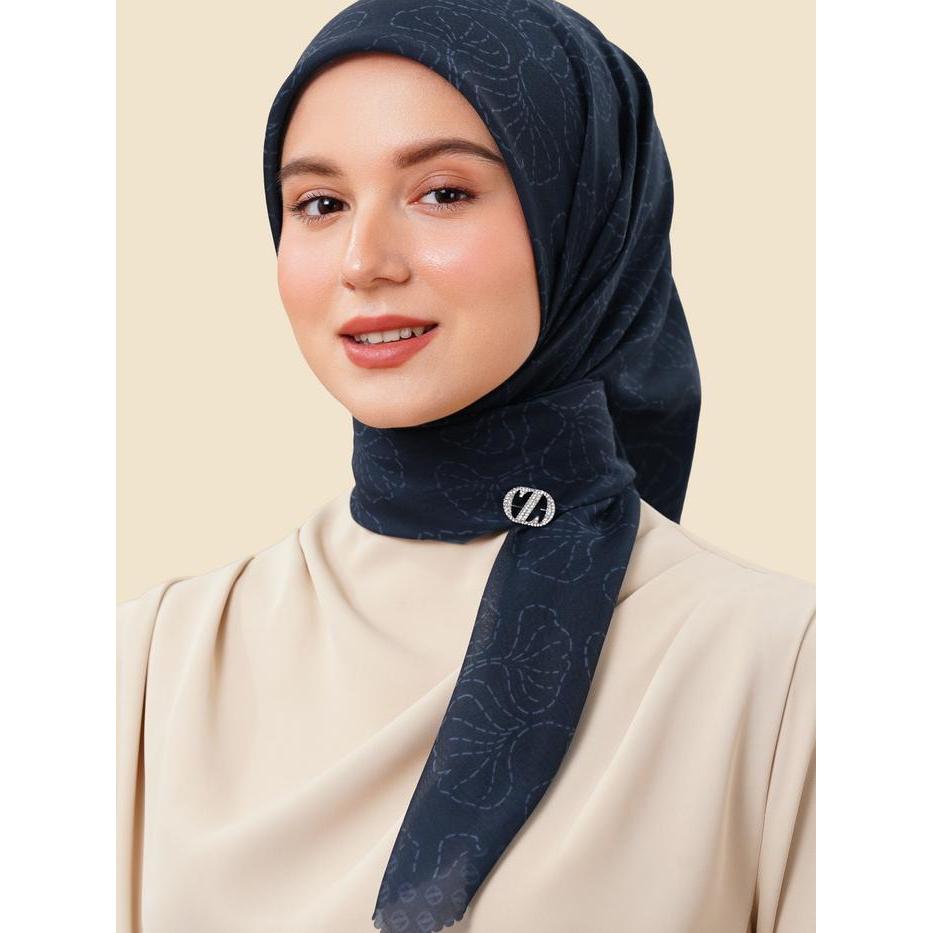 ZYTADELIA Sashiko Scraves Series - Navy Terbaru