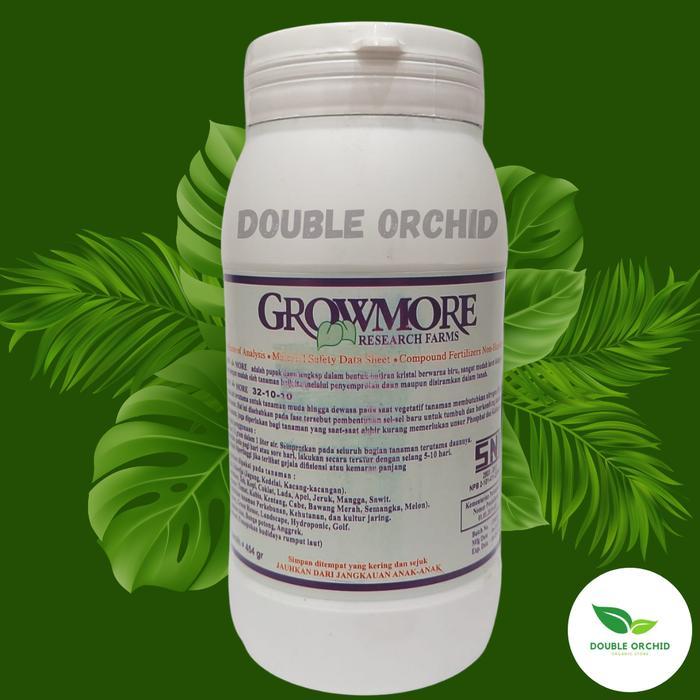 Pupuk / Nutrisi NPK GrowMore Daun 32-10-10 (454gr) Akar Bunga Buah 454 Gram Kemasan Botol Pupuk Grow