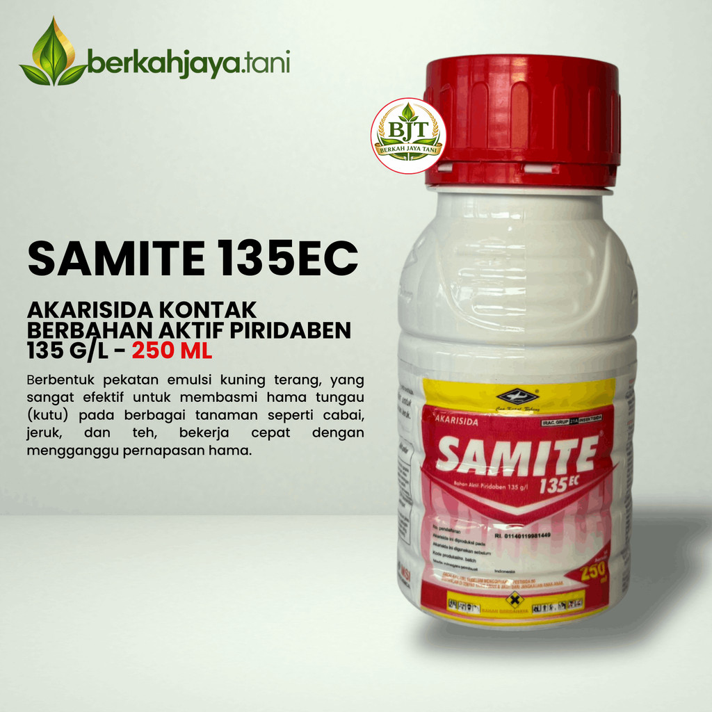 SAMITE 135 EC 250 ML - Insektisida Obat Hama Tungau Tanaman Akarisida Kontak Berbahan Aktif Piridabe