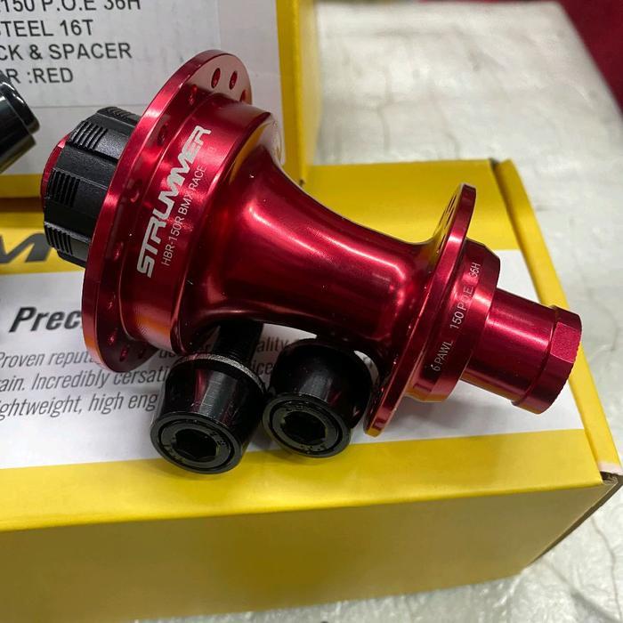 Strummer Hbr-150R Bmx Race Hub With 16T Cog Hub-00153Bk Rear - Strummer Bmx Race Hub Alloy Bearing