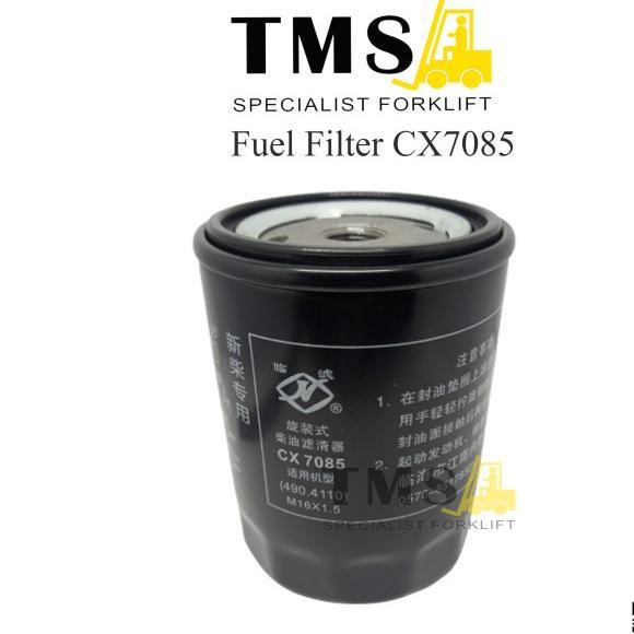 Fuel Filter Cx7085 Filter Bensin Forklift Heli Hangcha Tcm 3 Ton (4 Lubang) Redy Stok