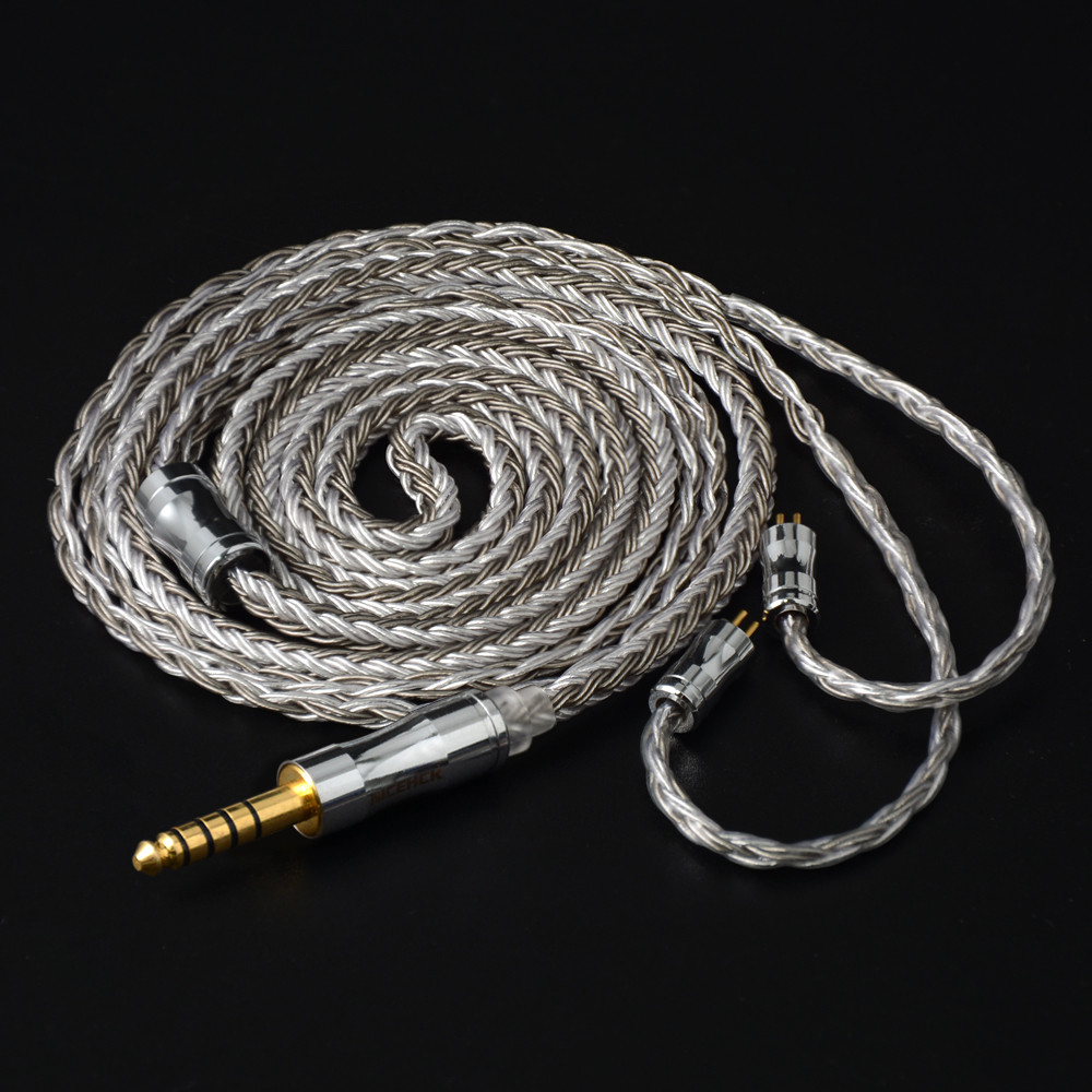 Nicehck 16 Core C16-4 Silver Plated Conductor Earphone Cable 3.5/2.5/4.4Mm Plug Mmcx/2Pin/Qdc Pin