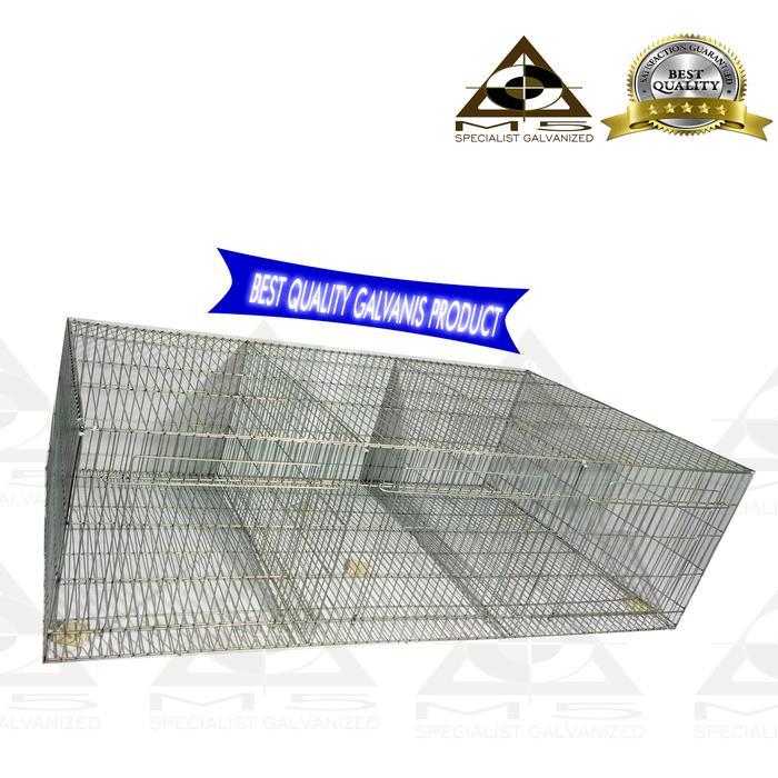 Kandang Kelinci Galvanis - Indukan / Breeding ( 150.70.40 / 3 Hole )