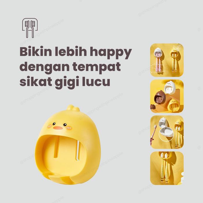 SWP - Gantungan Sikat Gigi Anak Tempel Dinding/Tempat Sikat Gigi Gantung