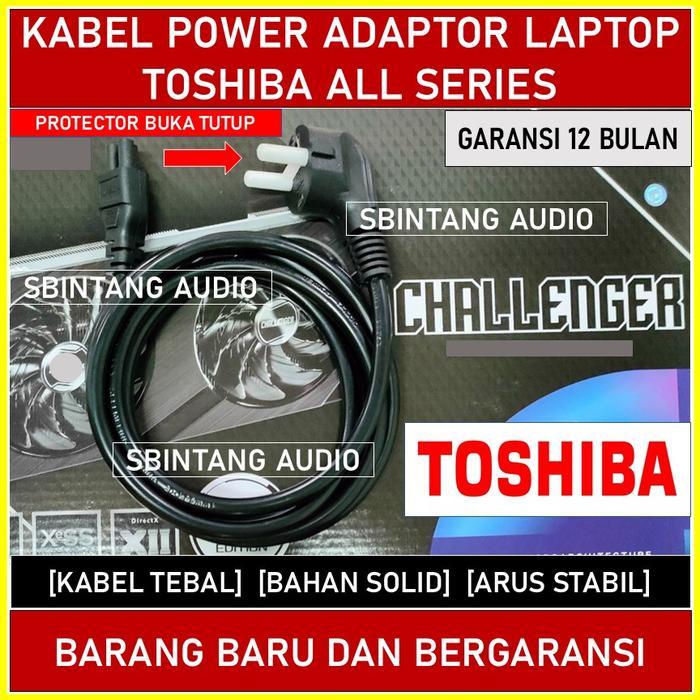 Kabel power adaptor charger laptop toshiba 3 lubang original
