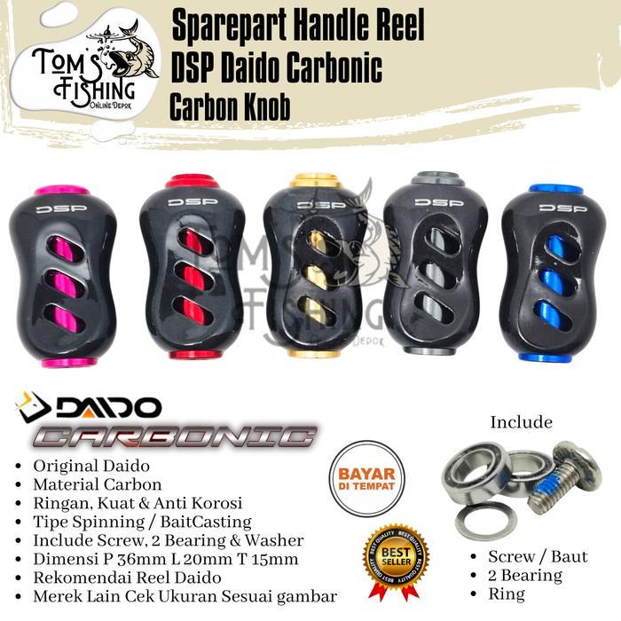 Maguro Fishing - Sparepart Reel Dsp Daido Carbonic Carbon Knob (2 Bearing) Murah - Toms Fishing