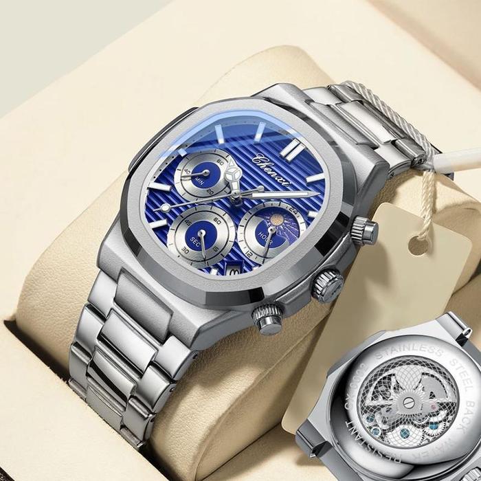 Jam Tangan Pria Unik & Stylish Luxury Stainless Steel Multifungsi Outdoor Digital, Analog, Tanggal,