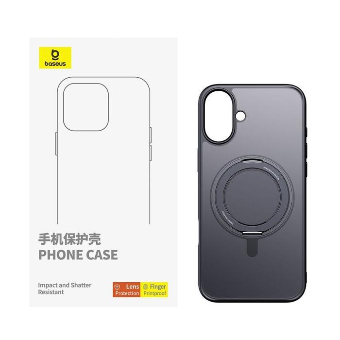 Baseus Skyring Series 360 Magnetic Phone Case With Stand For Ip 16 Berkualitas