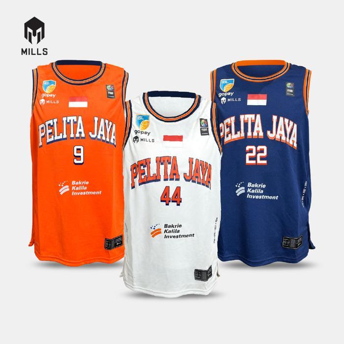 MILLS NAMESET JERSEY PELITA JAYA BASKETBALL ( HANYA NAMA DAN NOMOR SAJA )