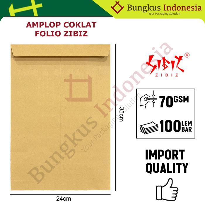 Amplop Coklat Folio isi 100
