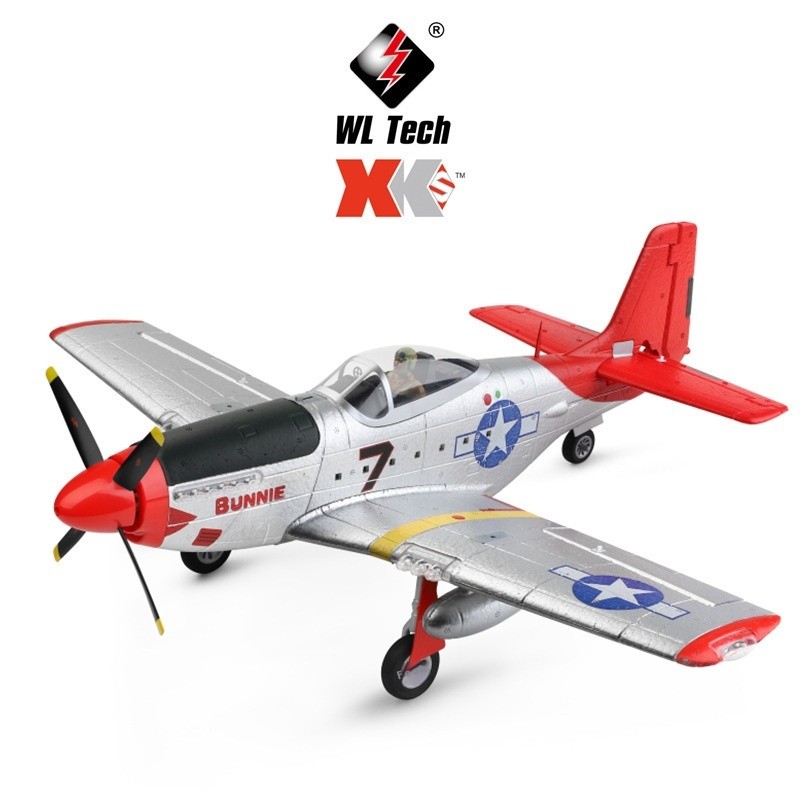 WLtoys XK A280 RC Plane 2.4G 4CH 3D6G Mode Aircraft P51 Fighter Simulator with LED Searchlight RC