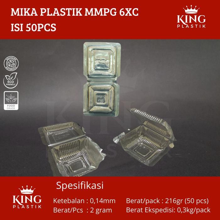 Mika Plastik Mmpg 6X 6Xc Mika Kue Makanan Uk 6X 6Xc @100Pcs